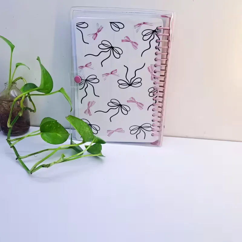 کلاسور طرح پاپیون مشکی صورتی