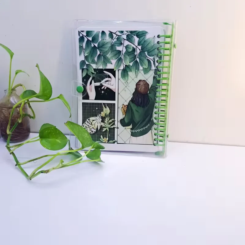 کلاسور شفاف طرح سبز 1