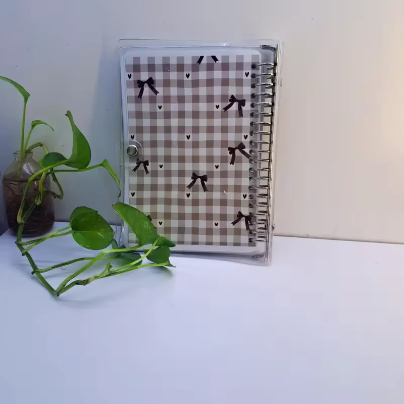 کلاسور شفاف طرح پاپیون قهوه ای