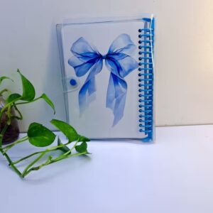 کلاسور شفاف طرح پاپیون آبی