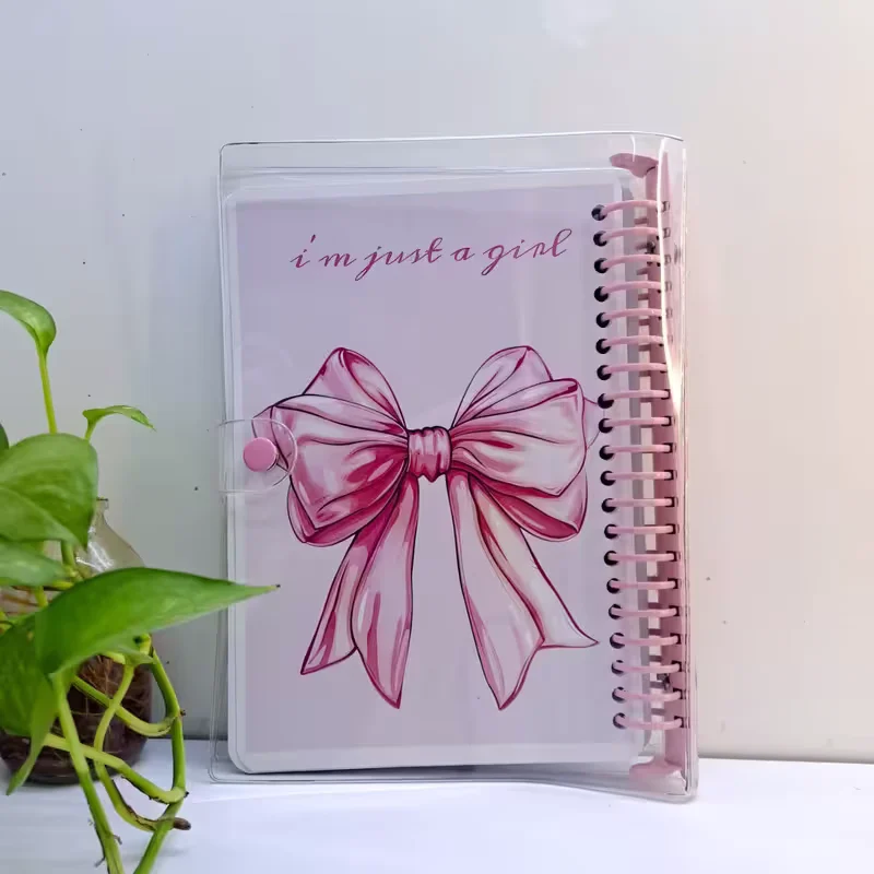 کلاسور شفاف طرح پاپیون صورتی 2