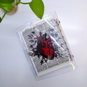 کلاسور شفاف سایز آ6 طرح قلب